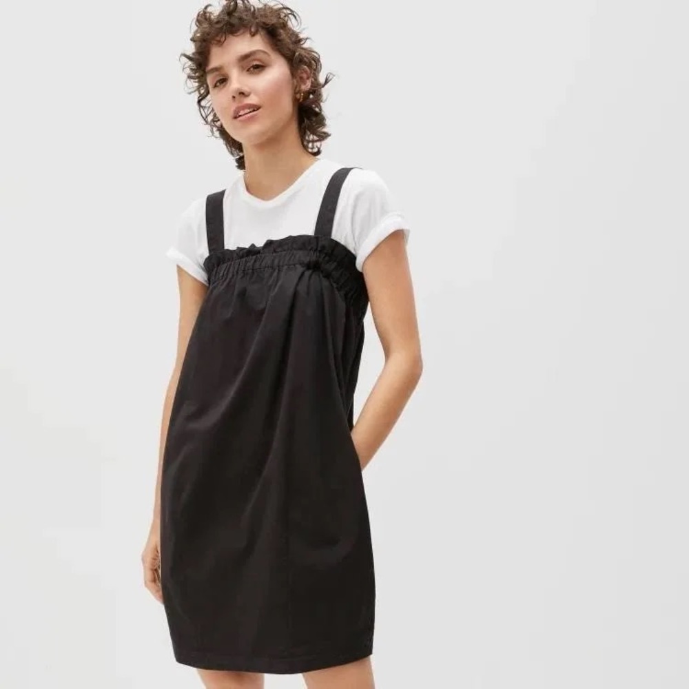 Never Worn Everlane The Paperbag Black Mini Dress Large